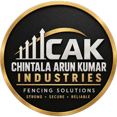 CAK Industries emblem: Chintala Arun Kumar Industries, Fencing Solutions. Strong, Secure, Reliable.